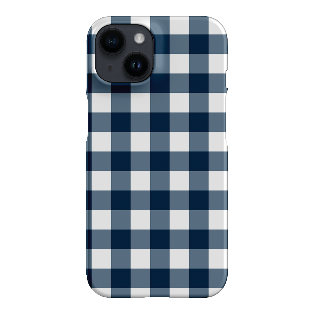 Gingham in Indigo Matte Case Matte Phone Cases iPhone 14 / Snap by The Dairy - The Dairy