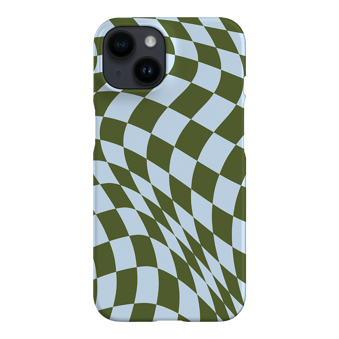 Wavy Check Forest on Sky Matte Case Matte Phone Cases iPhone 14 / Snap by The Dairy - The Dairy