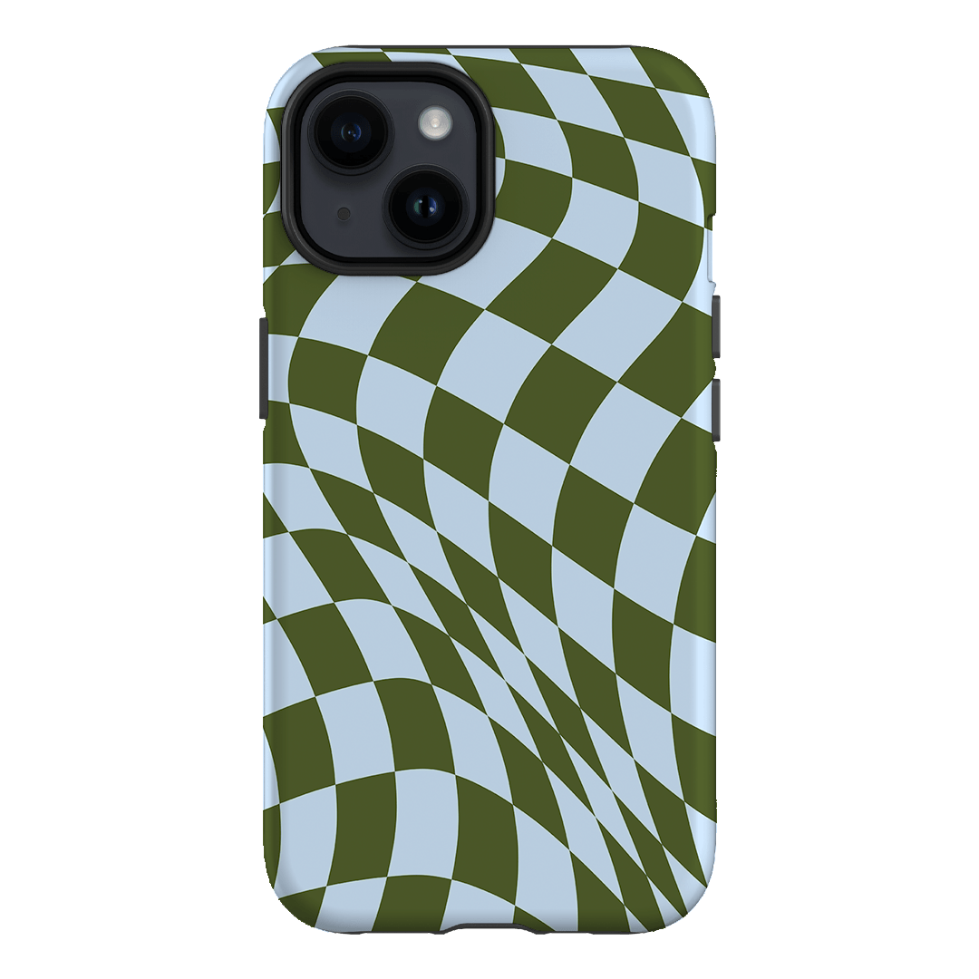 Wavy Check Forest on Sky Matte Case Matte Phone Cases iPhone 14 / Armoured by The Dairy - The Dairy