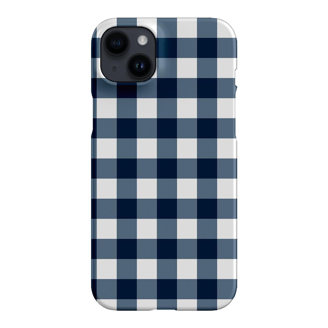 Gingham in Indigo Matte Case Matte Phone Cases iPhone 14 Plus / Snap by The Dairy - The Dairy