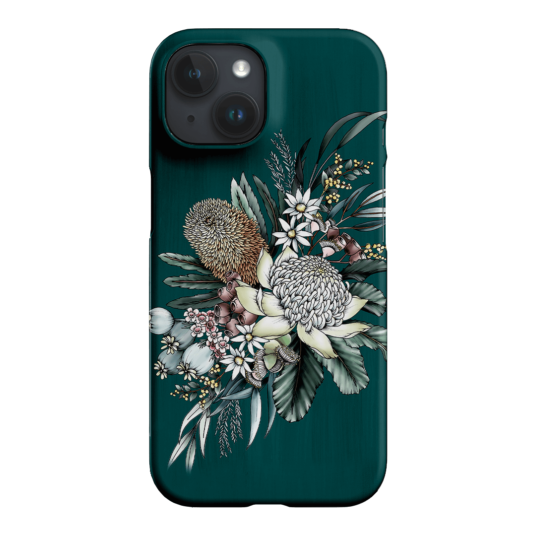 Teal Native Printed Phone Cases iPhone 15 / Snap by Typoflora - The Dairy
