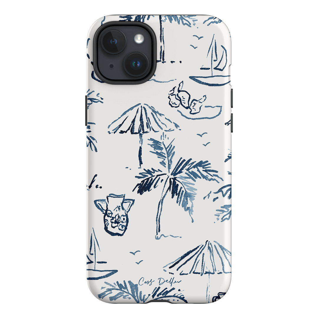Balmy Blue Printed Phone Cases iPhone 15 Plus / Armoured by Cass Deller - The Dairy