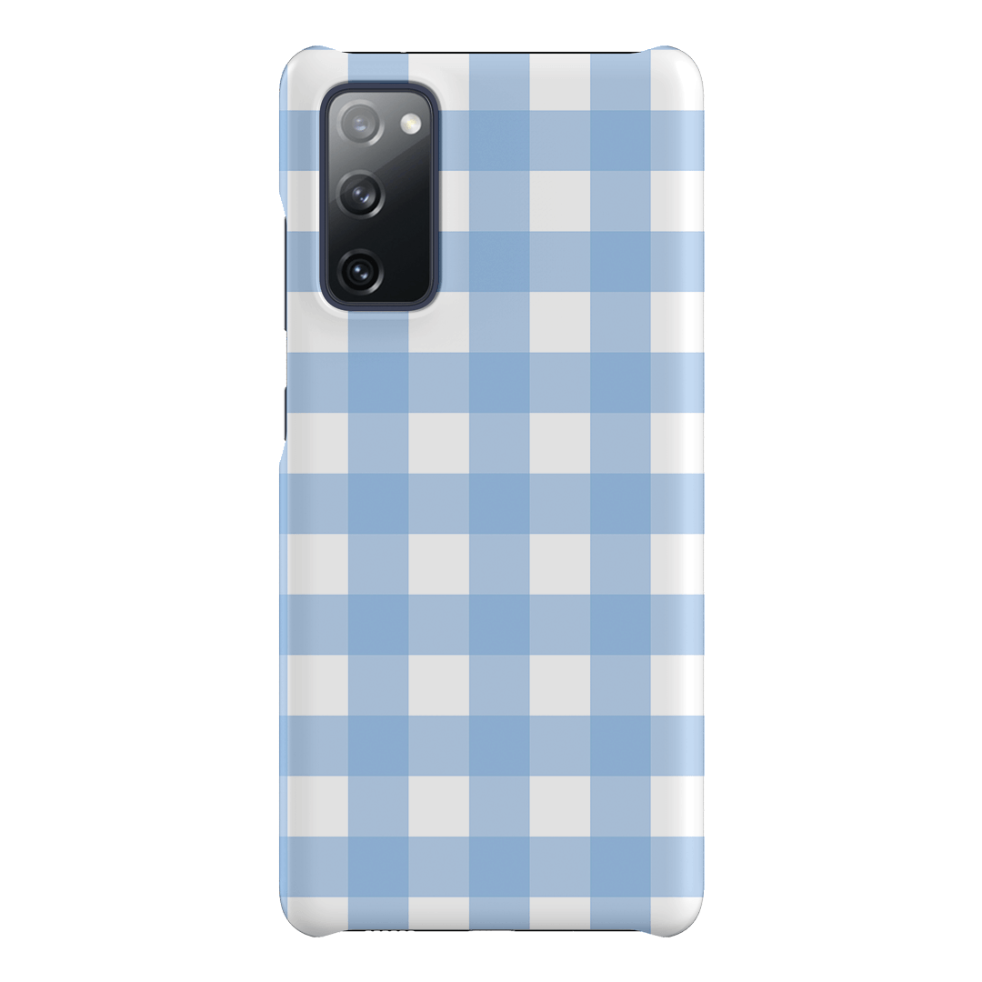 Gingham in Sky Matte Case Matte Phone Cases Samsung Galaxy S20 FE / Snap by The Dairy - The Dairy