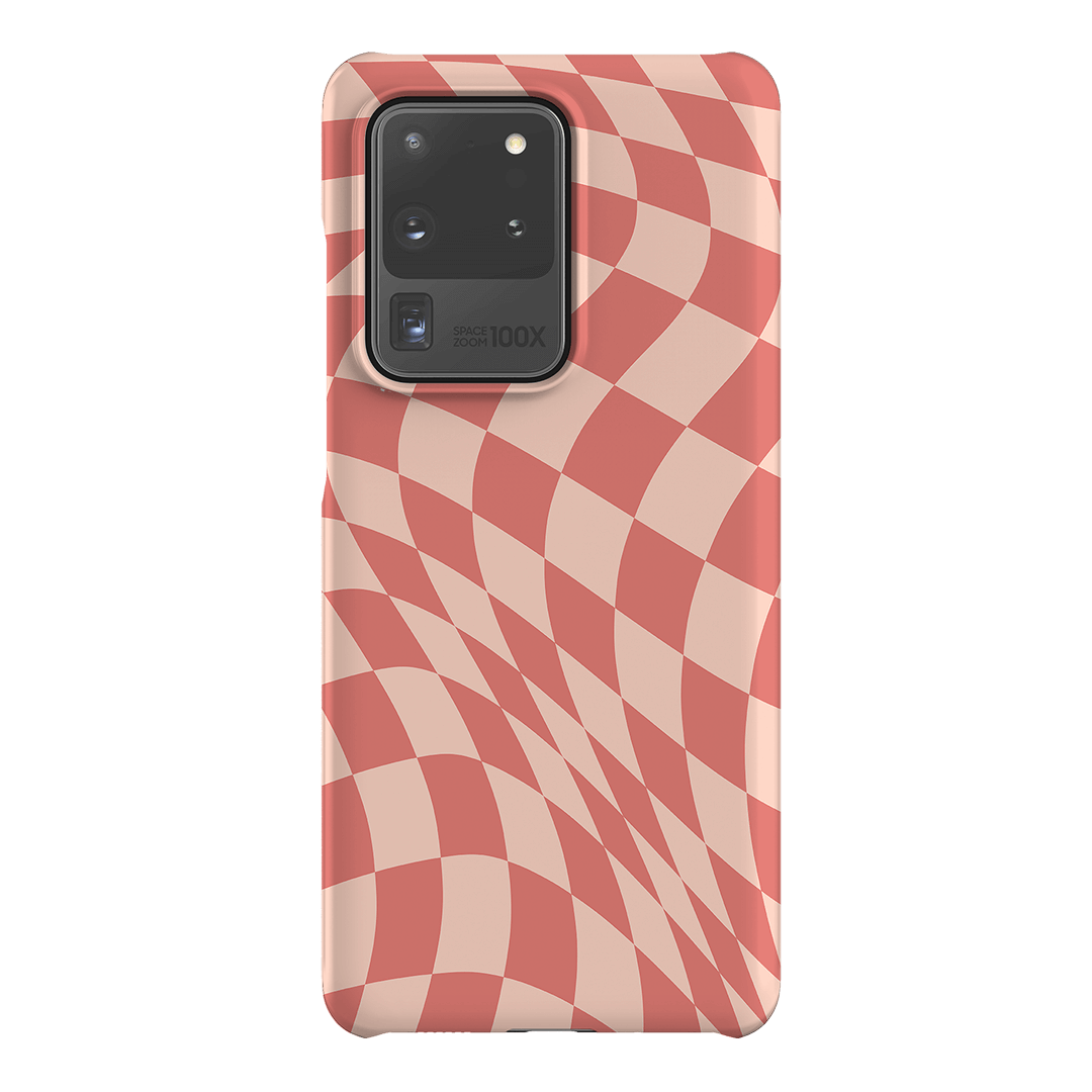 Wavy Check Blush on Blush Matte Case Matte Phone Cases Samsung Galaxy S20 Ultra / Snap by The Dairy - The Dairy