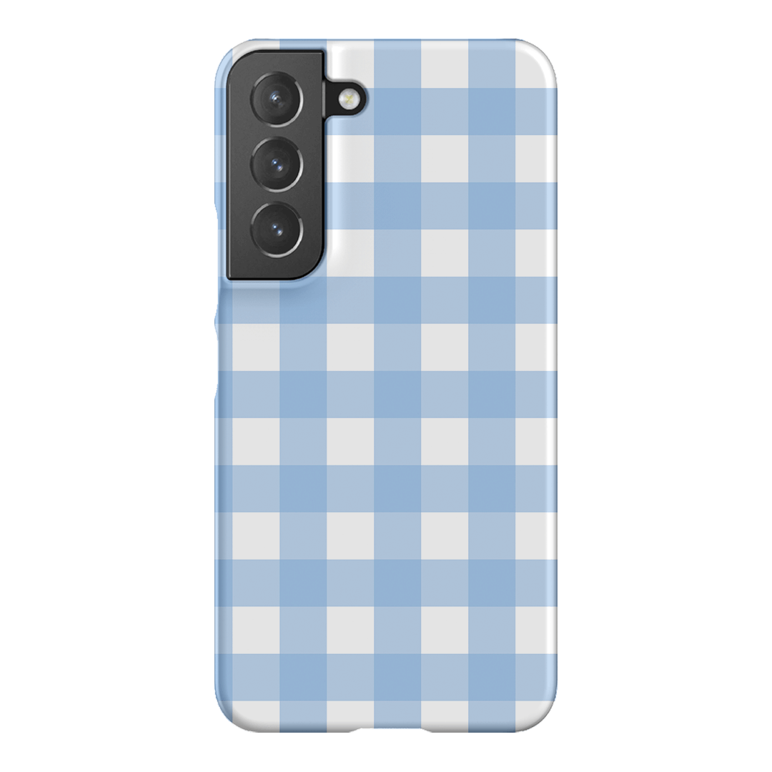 Gingham in Sky Matte Case Matte Phone Cases Samsung Galaxy S22 Plus / Snap by The Dairy - The Dairy
