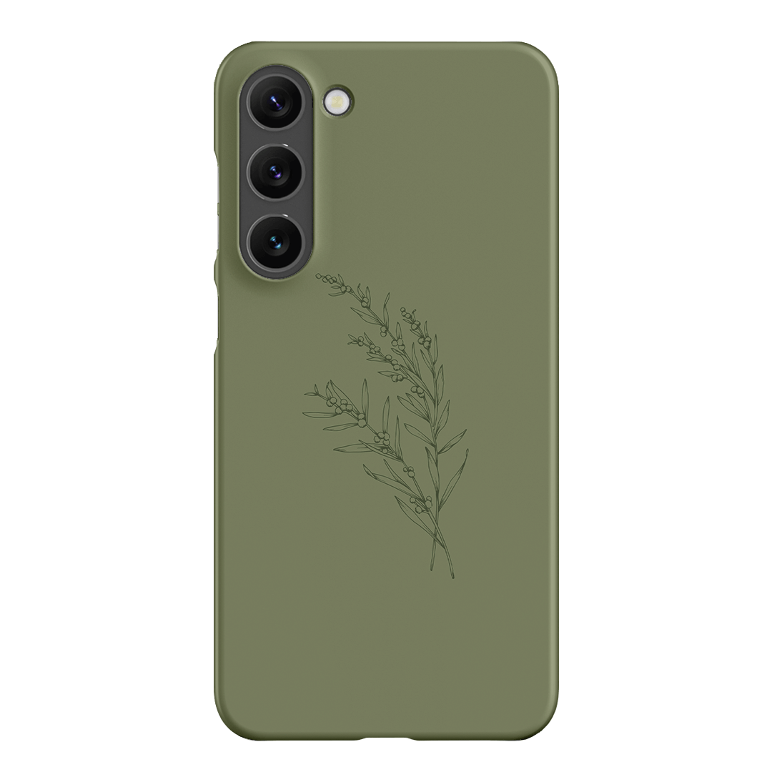 Khaki Wattle Printed Phone Cases Samsung Galaxy S23 Plus / Snap by Typoflora - The Dairy