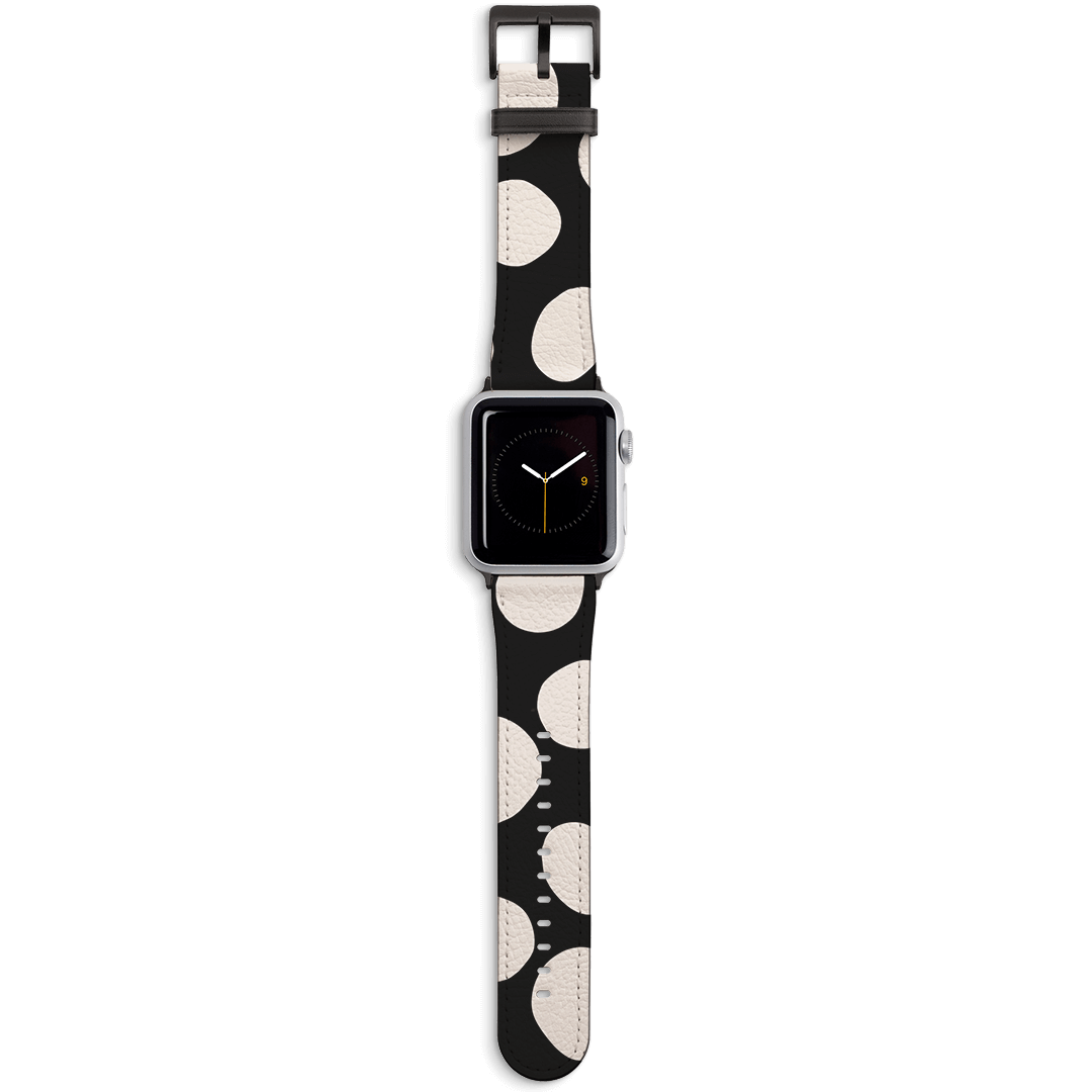 Pebbles Noir Apple Watch Band Watch Strap Apple Watch / 42/44 MM Black by Veronica Tucker - The Dairy