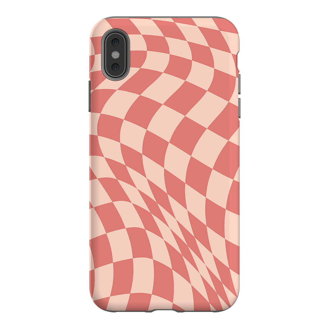 Wavy Check Blush on Blush Matte Case Matte Phone Cases iPhone XS Max / Armoured by The Dairy - The Dairy
