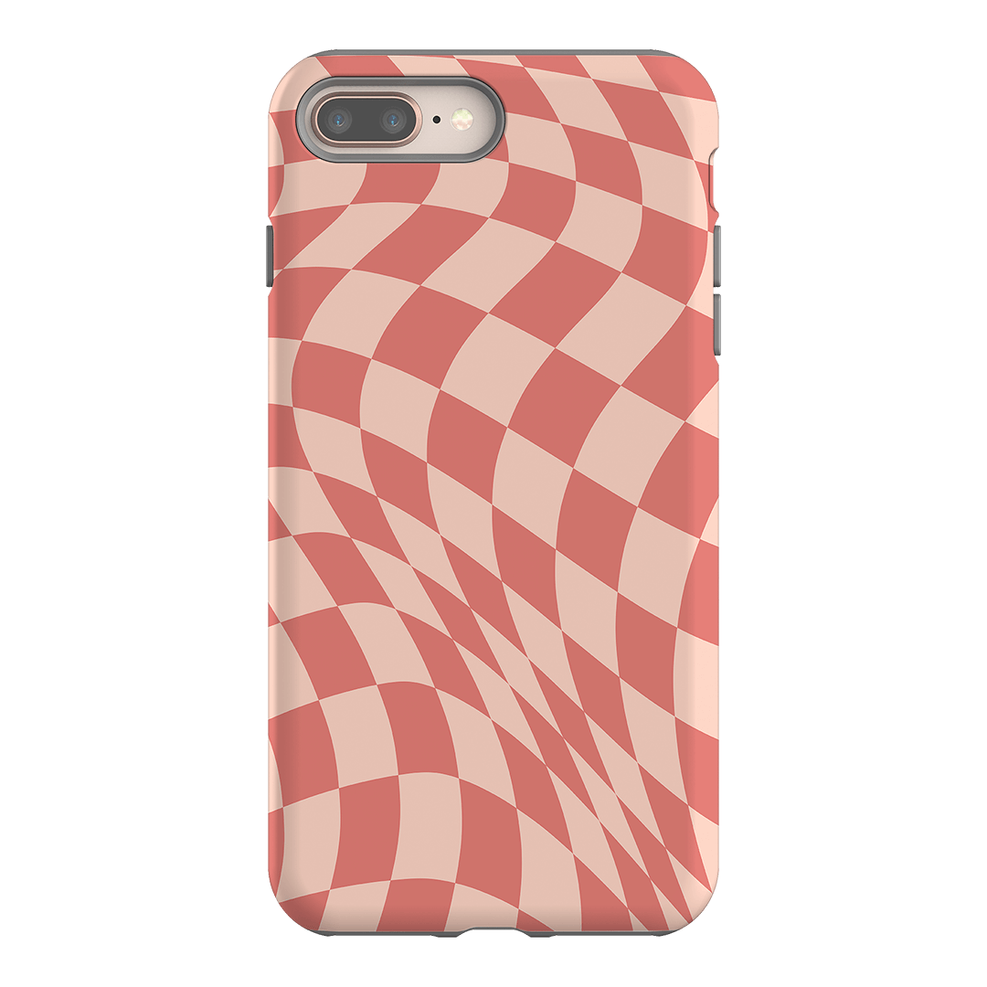 Wavy Check Blush on Blush Matte Case Matte Phone Cases iPhone 8 Plus / Armoured by The Dairy - The Dairy