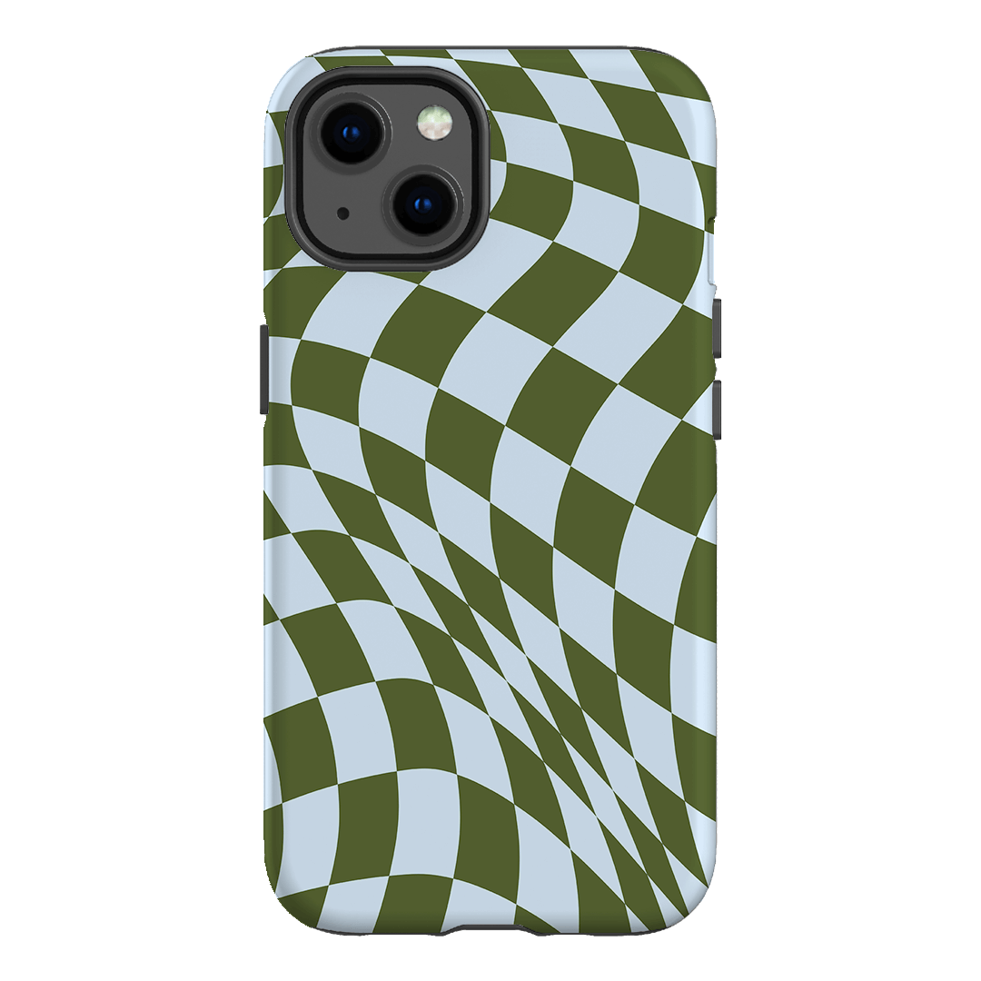 Wavy Check Forest on Sky Matte Case Matte Phone Cases iPhone 13 / Armoured by The Dairy - The Dairy