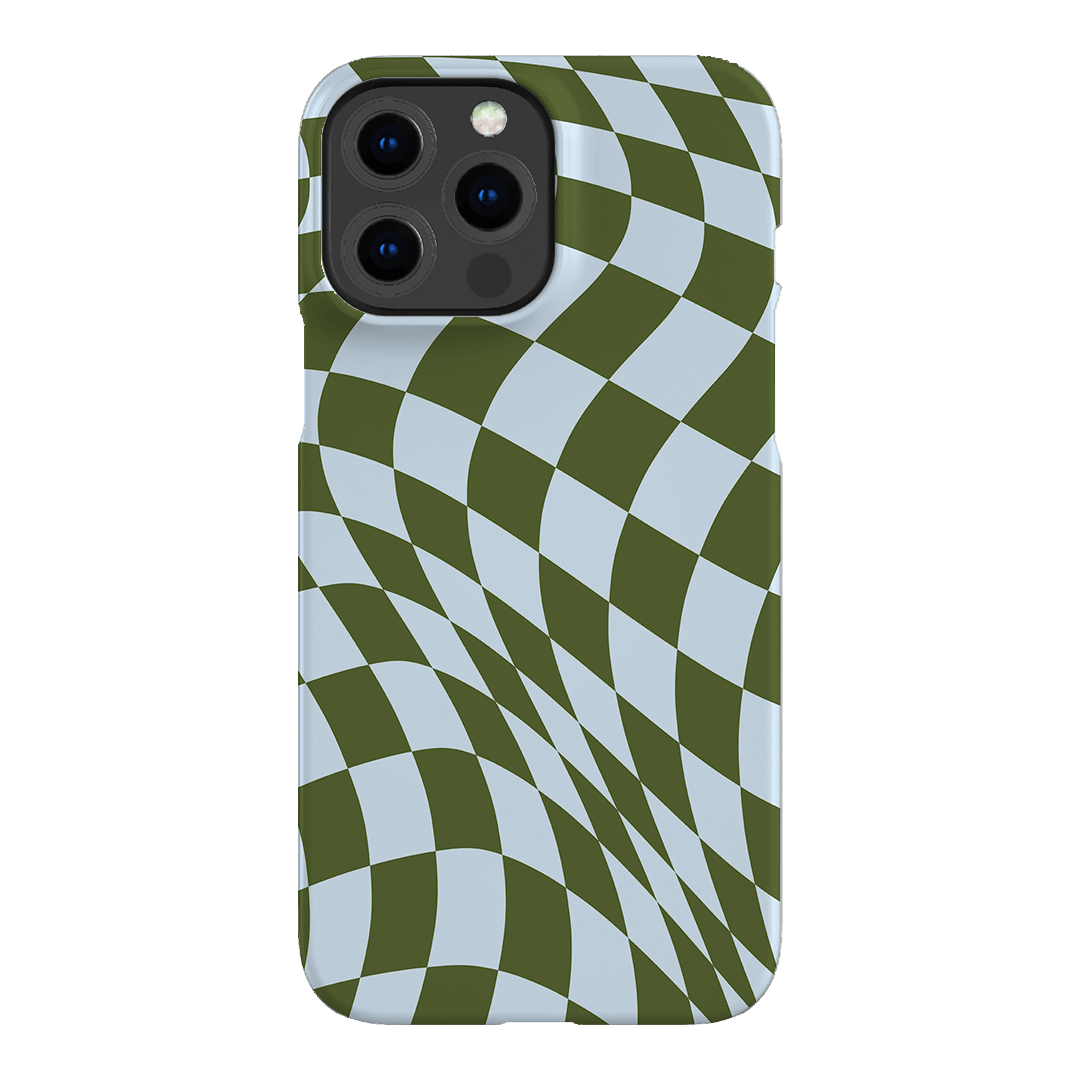 Wavy Check Forest on Sky Matte Case Matte Phone Cases iPhone 13 Pro Max / Snap by The Dairy - The Dairy