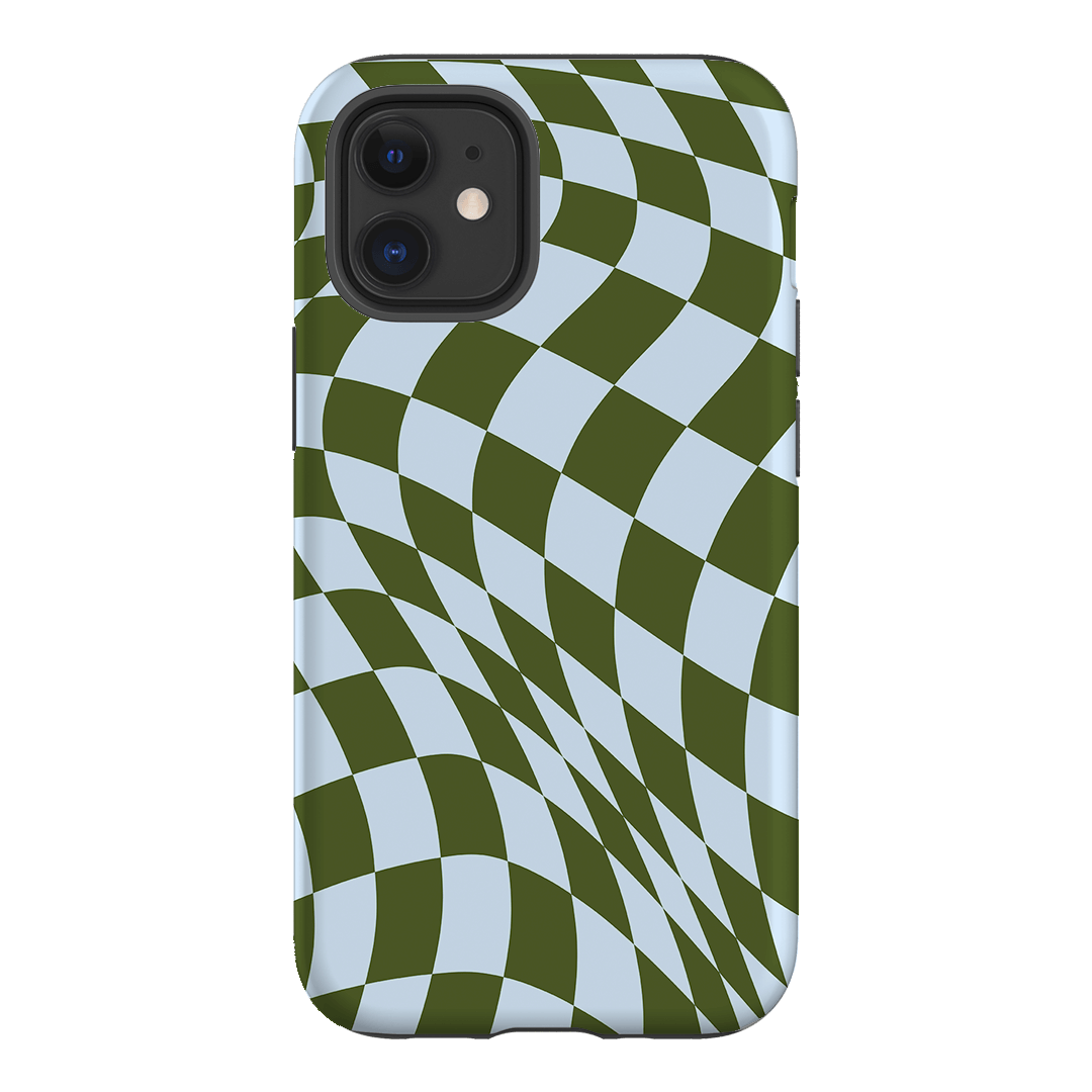 Wavy Check Forest on Sky Matte Case Matte Phone Cases iPhone 12 Mini / Armoured by The Dairy - The Dairy