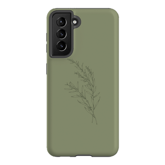Khaki Wattle Printed Phone Cases Samsung Galaxy S21 / Armoured by Typoflora - The Dairy
